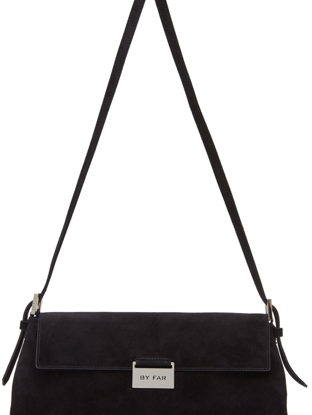 BY FAR Black Suede Matilda Shoulder Bag